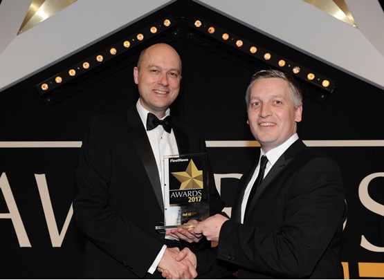 Head of Audi UK Fleet James Douglas (left) with Elliot Scott, fleet director of award sponsor Thrifty Car & Van Rental