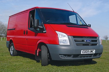 Red ford transit sales van