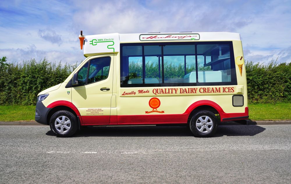 Electric ice cream van built on Mercedes-Benz eSprinter unveiled